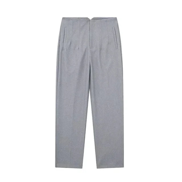 Office Wear High waist Pants Formal Pant Office outfits Pencil Trouser-Pants-Arimonz-LIGHT GRAY-S-Arimonz