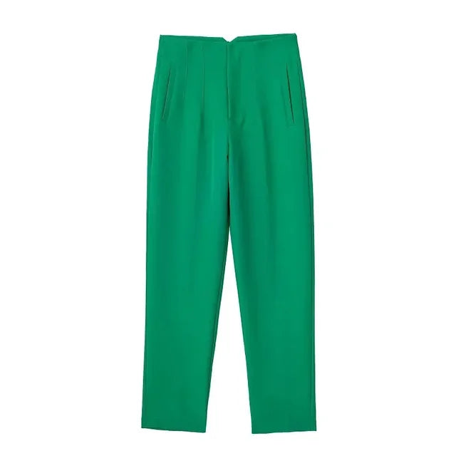 Office Wear High waist Pants Formal Pant Office outfits Pencil Trouser-Pants-Arimonz-Light green-S-Arimonz