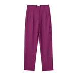 Office Wear High waist Pants Formal Pant Office outfits Pencil Trouser-Pants-Arimonz-Light Purple-S-Arimonz