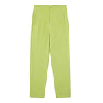 Office Wear High waist Pants Formal Pant Office outfits Pencil Trouser-Pants-Arimonz-lime-S-Arimonz