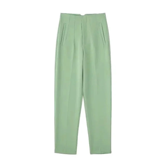 Office Wear High waist Pants Formal Pant Office outfits Pencil Trouser-Pants-Arimonz-Mint-S-Arimonz
