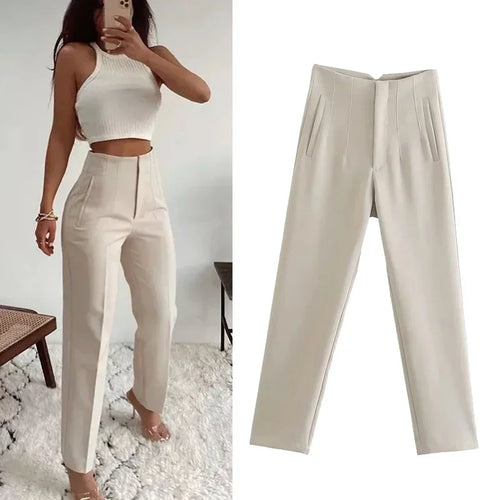 Office Wear High waist Pants Formal Pant Office outfits Pencil Trouser-Pants-Arimonz-Arimonz