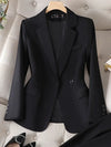 Office Wear Women Blazer Suits Elegant Casual Blazer 2 Piece Set-Wear To Work Sets-Arimonz-Arimonz