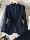 Office Wear Women Blazer Suits Elegant Casual Blazer 2 Piece Set-Wear To Work Sets-Arimonz-Arimonz