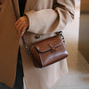 Oil Wax Cowhide Leather Cross Body Versatile Shoulder Shell Hand Bag-Handbags-Arimonz-Arimonz