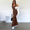 One-piece Women Bodycon Jumpsuit Long Sleeve Square Neck Romper-Casual Jumpsuits & Rompers-Arimonz-Arimonz