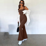 One-piece Women Bodycon Jumpsuit Long Sleeve Square Neck Romper-Casual Jumpsuits & Rompers-Arimonz-Arimonz