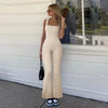 One-piece Women Bodycon Jumpsuit Long Sleeve Square Neck Romper-Casual Jumpsuits & Rompers-Arimonz-Arimonz