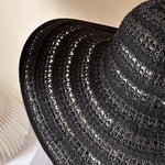 Oversized Brim Sun Straw Hollow Hat for Women Sunshade UV Protection-Summer Hats-Arimonz-Arimonz
