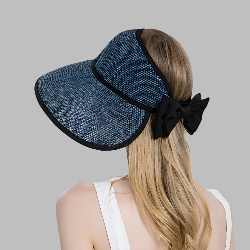 Oversized Floppy Large Brim Straw Hat Foldable Bowknot Protection Cap-Summer Hats-Arimonz-Arimonz