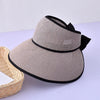 Oversized Floppy Large Brim Straw Hat Foldable Bowknot Protection Cap-Summer Hats-Arimonz-grey-56-60cm/22-23"-Arimonz
