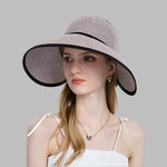 Oversized Floppy Large Brim Straw Hat Foldable Bowknot Protection Cap-Summer Hats-Arimonz-Arimonz