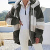 Oversized Plush Hooded Jacket Women’s Warm Winter Streetwear Coat-Fuzzy Jackets-Arimonz-Army green-S-Arimonz