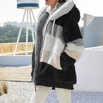 Oversized Plush Hooded Jacket Women’s Warm Winter Streetwear Coat-Fuzzy Jackets-Arimonz-Black-S-Arimonz