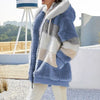 Oversized Plush Hooded Jacket Women’s Warm Winter Streetwear Coat-Fuzzy Jackets-Arimonz-Blue-S-Arimonz