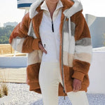 Oversized Plush Hooded Jacket Women’s Warm Winter Streetwear Coat-Fuzzy Jackets-Arimonz-Caramel Colour-S-Arimonz