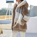 Oversized Plush Hooded Jacket Women’s Warm Winter Streetwear Coat-Fuzzy Jackets-Arimonz-Khaki-S-Arimonz