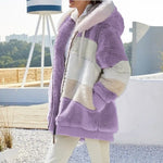 Oversized Plush Hooded Jacket Women’s Warm Winter Streetwear Coat-Fuzzy Jackets-Arimonz-Purple-S-Arimonz
