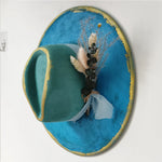 Painted Suede Fedora Hat Panama Spring Autumn Fashion Wide Brim Hat-Hats-Arimonz-02-56-58CM/22"-Arimonz