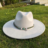 Painted Suede Fedora Hat Panama Spring Autumn Fashion Wide Brim Hat-Hats-Arimonz-Arimonz
