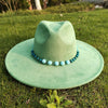 Painted Suede Fedora Hat Panama Spring Autumn Fashion Wide Brim Hat-Hats-Arimonz-Arimonz