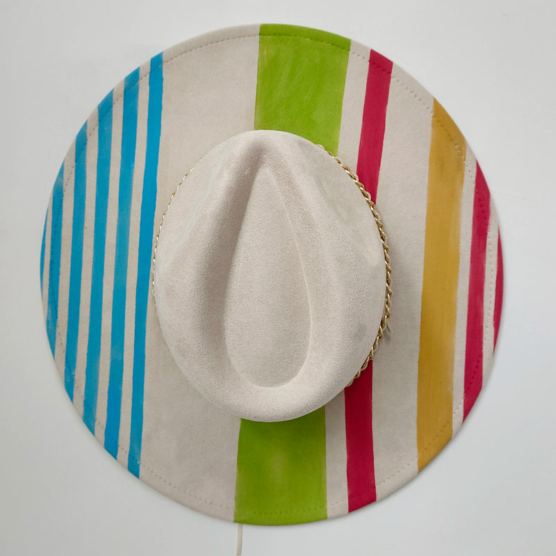 Painted Suede Fedora Hat Panama Spring Autumn Fashion Wide Brim Hat-Hats-Arimonz-21-56-58CM/22"-Arimonz