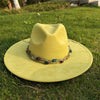 Painted Suede Fedora Hat Panama Spring Autumn Fashion Wide Brim Hat-Hats-Arimonz-Arimonz