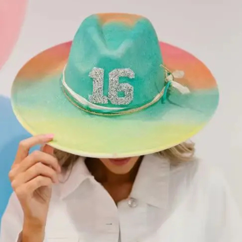 Painted Suede Fedora Hat Panama Spring Autumn Fashion Wide Brim Hat-Hats-Arimonz-27-56-58CM/22"-Arimonz