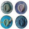Painted Suede Fedora Hat Panama Spring Autumn Fashion Wide Brim Hat-Hats-Arimonz-Arimonz