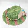 Painted Suede Fedora Hat Panama Spring Autumn Fashion Wide Brim Hat-Hats-Arimonz-Arimonz