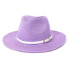 Panama Straw Hat with Belt Cowboy Style Men Women Summer Hat-Summer Hats-Arimonz-Arimonz