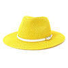Panama Straw Hat with Belt Cowboy Style Men Women Summer Hat-Summer Hats-Arimonz-Arimonz