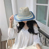 Panshi Handmade Paper Straw Sun Hat Fedora Jazz Wide Brim Beach Hat-Summer Hats-Arimonz-Arimonz