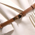 Pleated V-neck Long Sleeve Suit Dress With Belt Elegant Work Wear-Wear To Work Sets-Arimonz-Arimonz