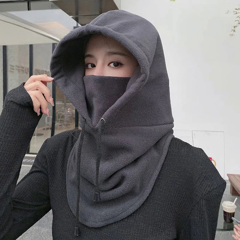 Plush Fleece Balaclava Hat Winter Windproof Thicken Warm Outdoor Cap-Winter Hats-Arimonz-Arimonz