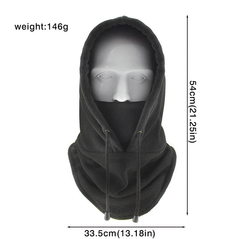Plush Fleece Balaclava Hat Winter Windproof Thicken Warm Outdoor Cap-Winter Hats-Arimonz-Arimonz
