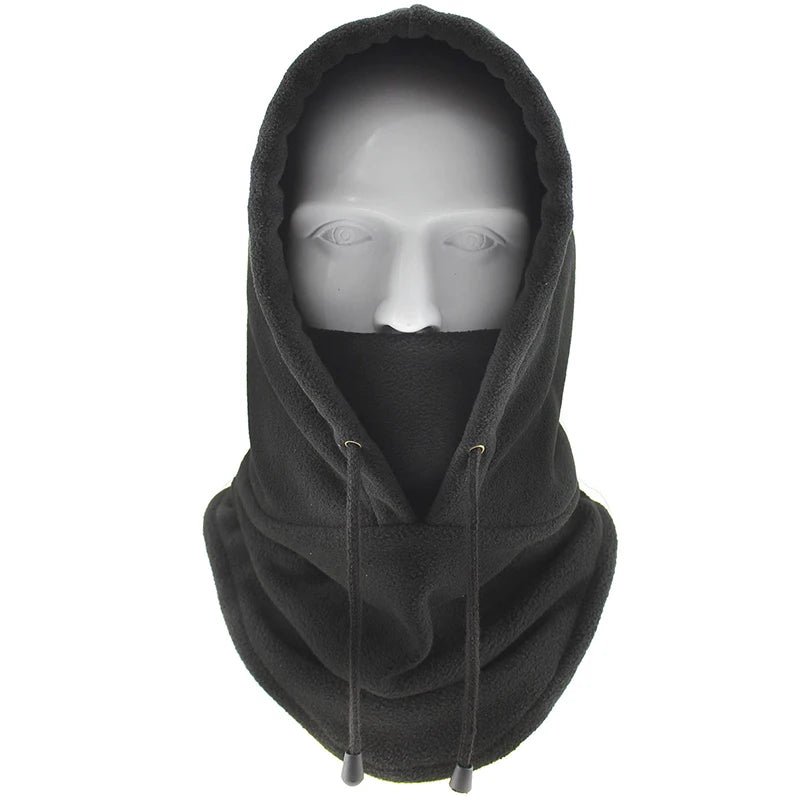 Plush Fleece Balaclava Hat Winter Windproof Thicken Warm Outdoor Cap-Winter Hats-Arimonz-Black-One Size-Arimonz