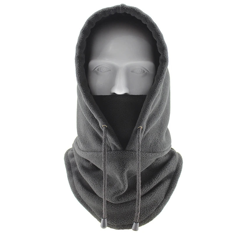 Plush Fleece Balaclava Hat Winter Windproof Thicken Warm Outdoor Cap-Winter Hats-Arimonz-Gray-One Size-Arimonz