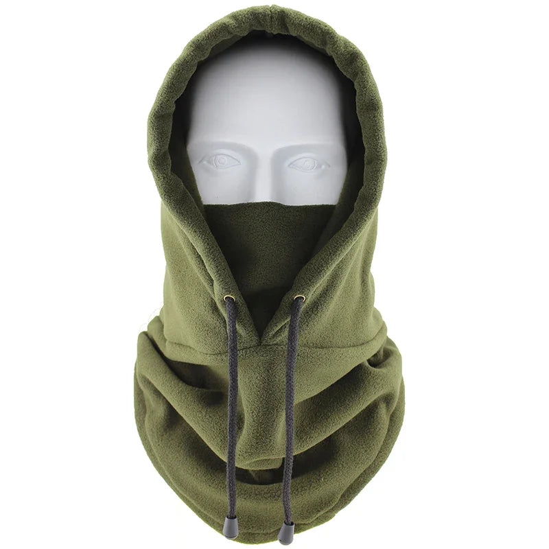Plush Fleece Balaclava Hat Winter Windproof Thicken Warm Outdoor Cap-Winter Hats-Arimonz-Green-One Size-Arimonz