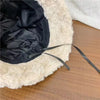 Plush Soft Ruffle Winter Warm Bucket Hat Lotus Leaf Women Outdoor Cap-Bucket Hats-Arimonz-Arimonz