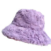 Plush Soft Ruffle Winter Warm Bucket Hat Lotus Leaf Women Outdoor Cap-Bucket Hats-Arimonz-Arimonz