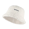 Plush Soft Ruffle Winter Warm Bucket Hat Lotus Leaf Women Outdoor Cap-Bucket Hats-Arimonz-White-2-22in-Arimonz