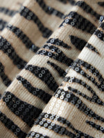Polyester Zebra Print High Waist Sequin Shorts Streetwear Shorts-Shorts-Arimonz-Arimonz