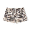Polyester Zebra Print High Waist Sequin Shorts Streetwear Shorts-Shorts-Arimonz-Khaki-S-Arimonz