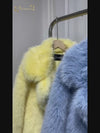 Best Quality Thick Warm Faux Fur Overcoat with Collar Outerwear Jacket