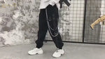 Women Cargo Pants Ribbon Pocket Jogger Elastic Waist Females Trousers