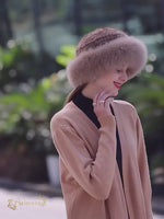 Soft Genuine Fur Hats Women Winter Knitted Bomber Hat Natural Fur