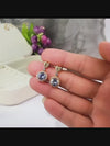Heart Stud with Big Round Women Drop Earrings Fashion Jewelry