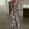 Printed Jumpsuit Summer V Neck Off Shoulder Short Sleeve Romper-Casual Jumpsuits & Rompers-Arimonz-Arimonz