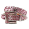 Punk Rhinestone Belts For Women Man Rivet Designer Belt For Jeans-Belts-Arimonz-FK-Cross-Pink-115cm/45inches-Arimonz